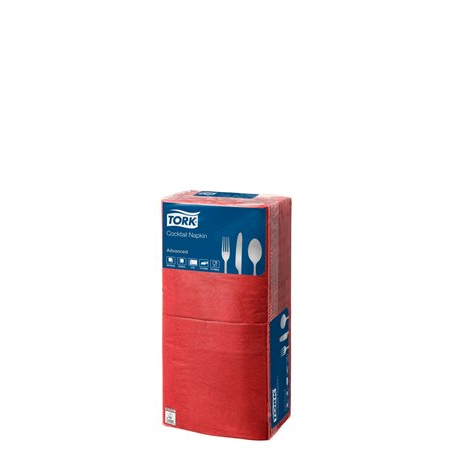 Tork Advanced 1/4 hajtogatott szalvéta 2 rétegű 24x24 cm - Piros (200 db) (18771/477826)