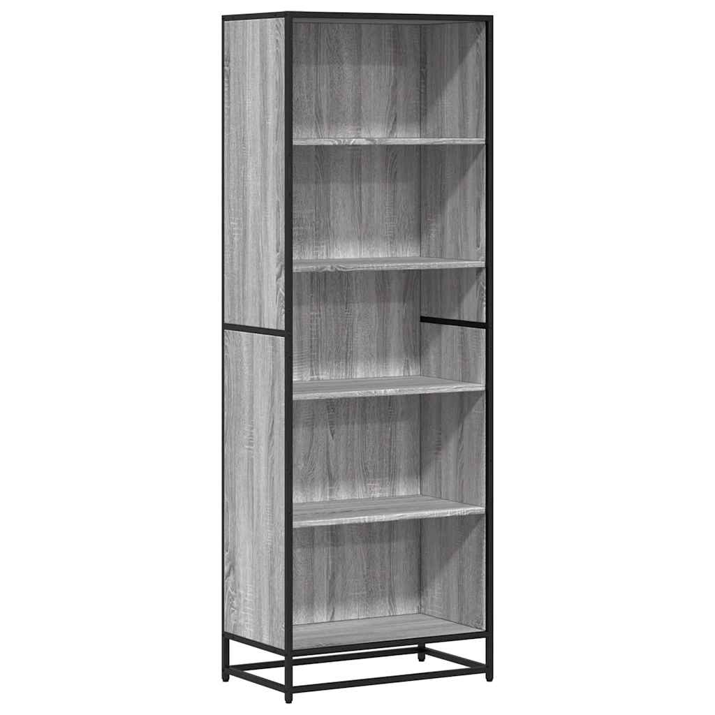 szürke sonoma színű szerelt fa könyvespolc 60 x 35 x 170,5 cm (3300853)