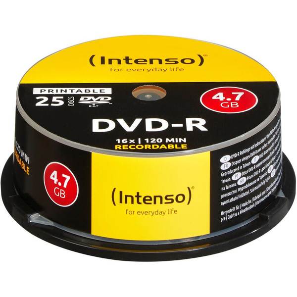 DVD-R Intenso, 4.7GB, 16x, 25 броя