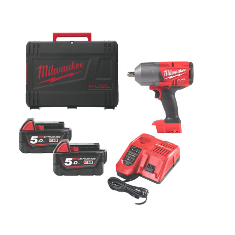 Milwaukee M18 FHIWP12-502X Akkus Ütvecsavarozó - 18 V, 1800 rpm, 2 x 5 Ah Akku és Töltő, Heavy Duty Kofferben (4933459693)