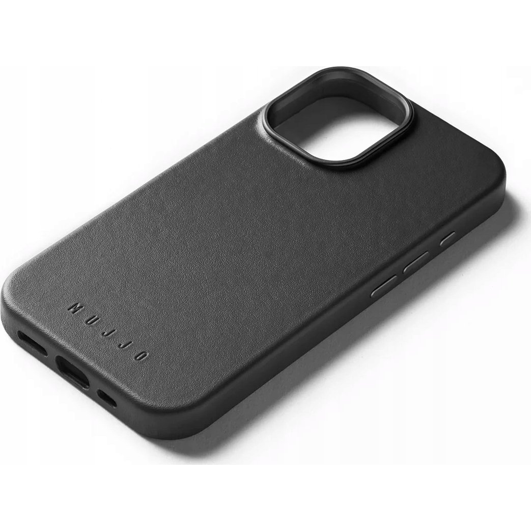 Mujjo iPhone 16 Vegán Bőrtok - Fekete (MUJJO-CL-049-BK)