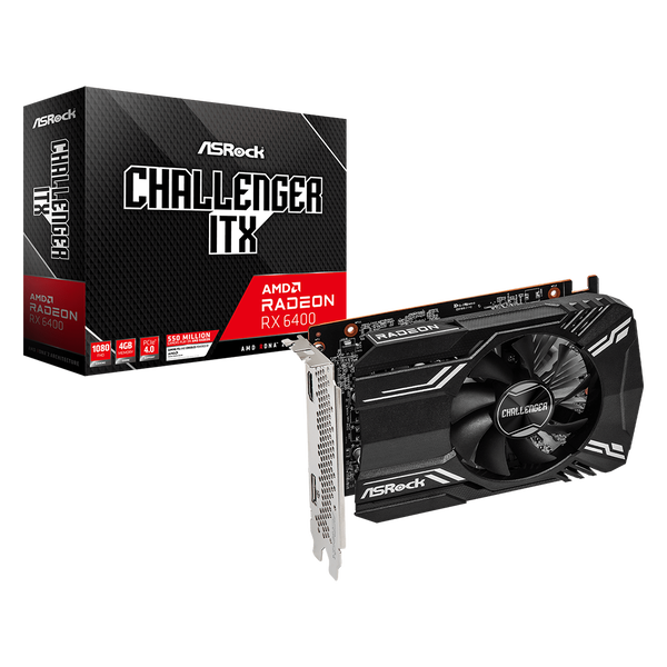 ASRock AMD Radeon RX 6400 Challenger ITX 4GB GDDR6 64bit