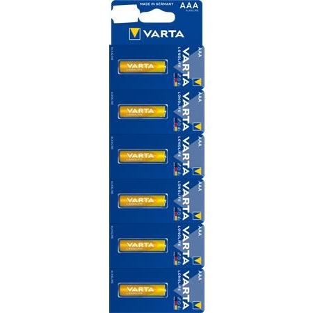 Varta Longlife Kartella AAA ceruzaelem 6 db egyesével téphető (4103101486)