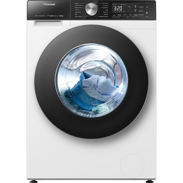 Hisense WF5S1045BW перална машина Предно зареждане 10,5 кг 1400 об/мин Бяла