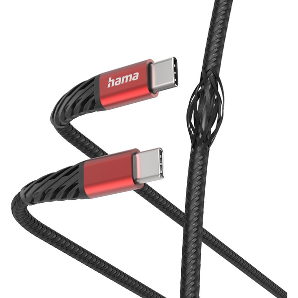 Hama Extreme USB-kabel USB 2.0 1,5 m USB C Sort, Rød