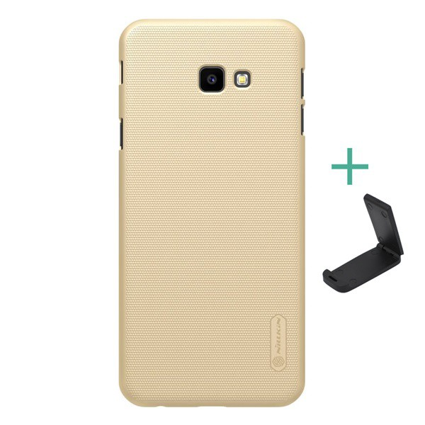 NILLKIN SUPER FROSTED műanyag telefonvédő (gumírozott, érdes felület + asztali tartó) ARANY [Samsung Galaxy J4 Plus (SM-J415F)] (5996457820917)