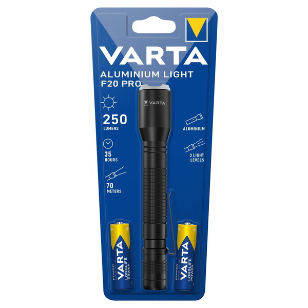 Varta Aluminium Light F20 Pro Hånd lommelygte LED