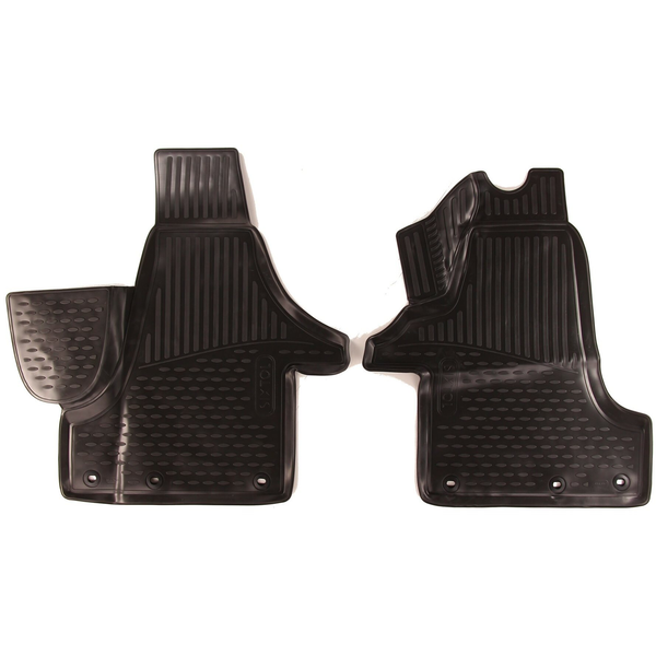 SIXTOL 3D Rubber Mats for VOLKSWAGEN Transporter (T6), 2015->, VAN, (Europe), 2pcs