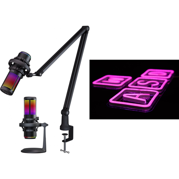 Mikrofon PREYON Mikrofon Osprey Scream (POS43B) + Neon ścienny WASD Purple Eye Bait (PBEB12GO)
