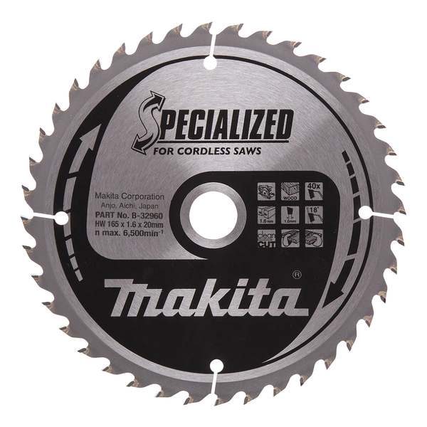 Makita SPECIALIZED Fa Körfűrészlap Ø 165mm 40 fog