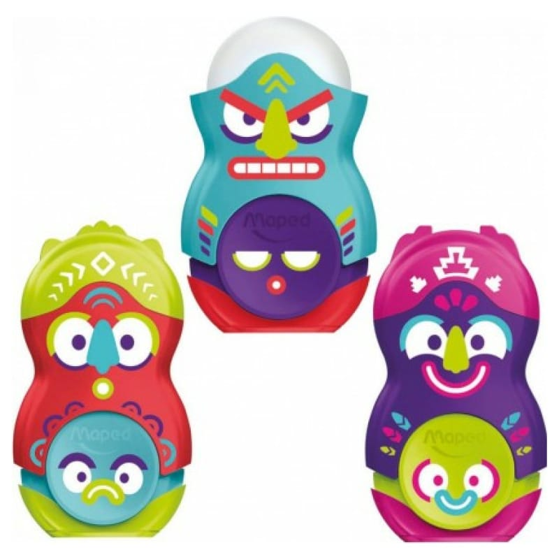 Maped Fancy Egylyukú Hegyező display radírral - Vegyes színek (1 db) (049131)