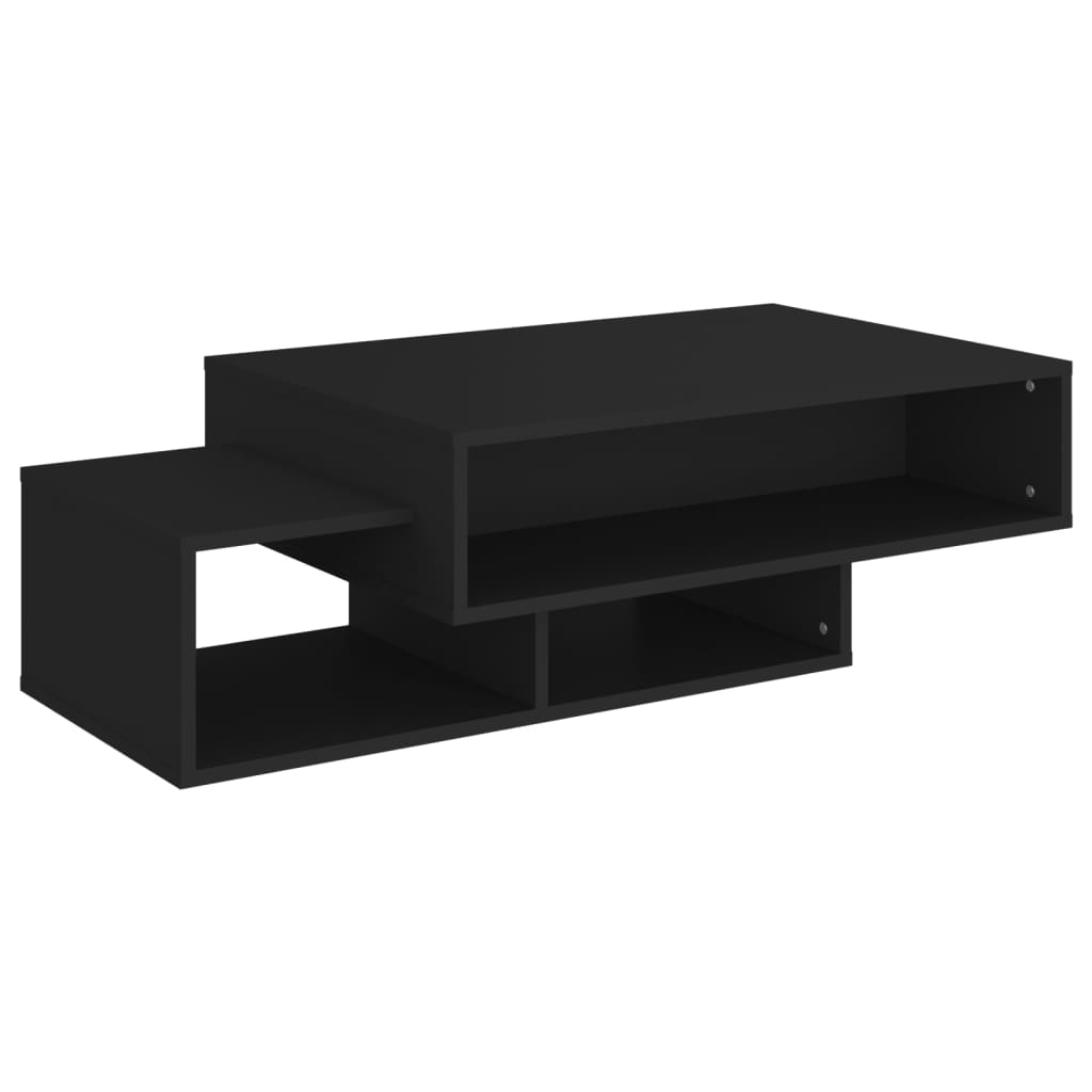 fekete forgácslap dohányzóasztal 105 x 55 x 32 cm (808523)