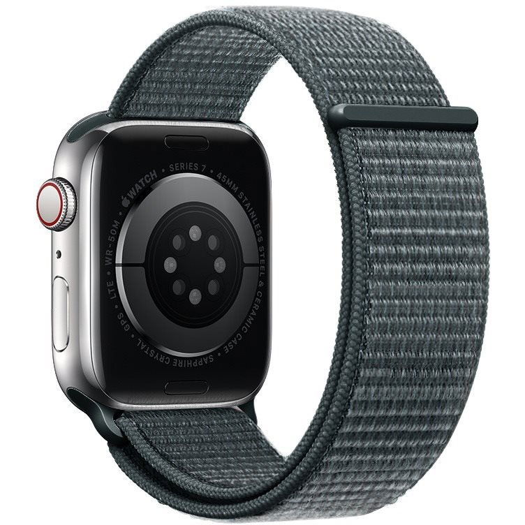 Eternico Airy Apple Watch 42mm / 44mm / 45mm - Aquamarine Blue and Gray edge (AET-AWAY-AqBlG-42)