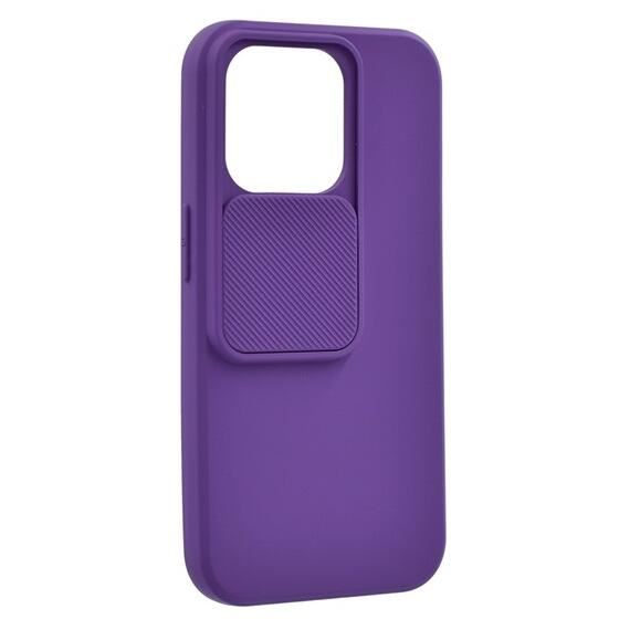 Gigapack Apple iPhone 14 Pro kameravédős szilikon tok matt lila (GP-130582) (GP-130582)