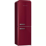 Gorenje Retró kombinált hűtőszekrény, 300l, M: 194 cm, HumidityControl, TotalNoFrost, E energiaosztály, Bordó