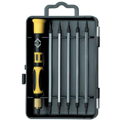 Elektronika- és finommechanika Cserélhető penge készlet 7 részes C.K. Egyeneshornyú,Kereszthornyú Phillips,TORX (T4896)