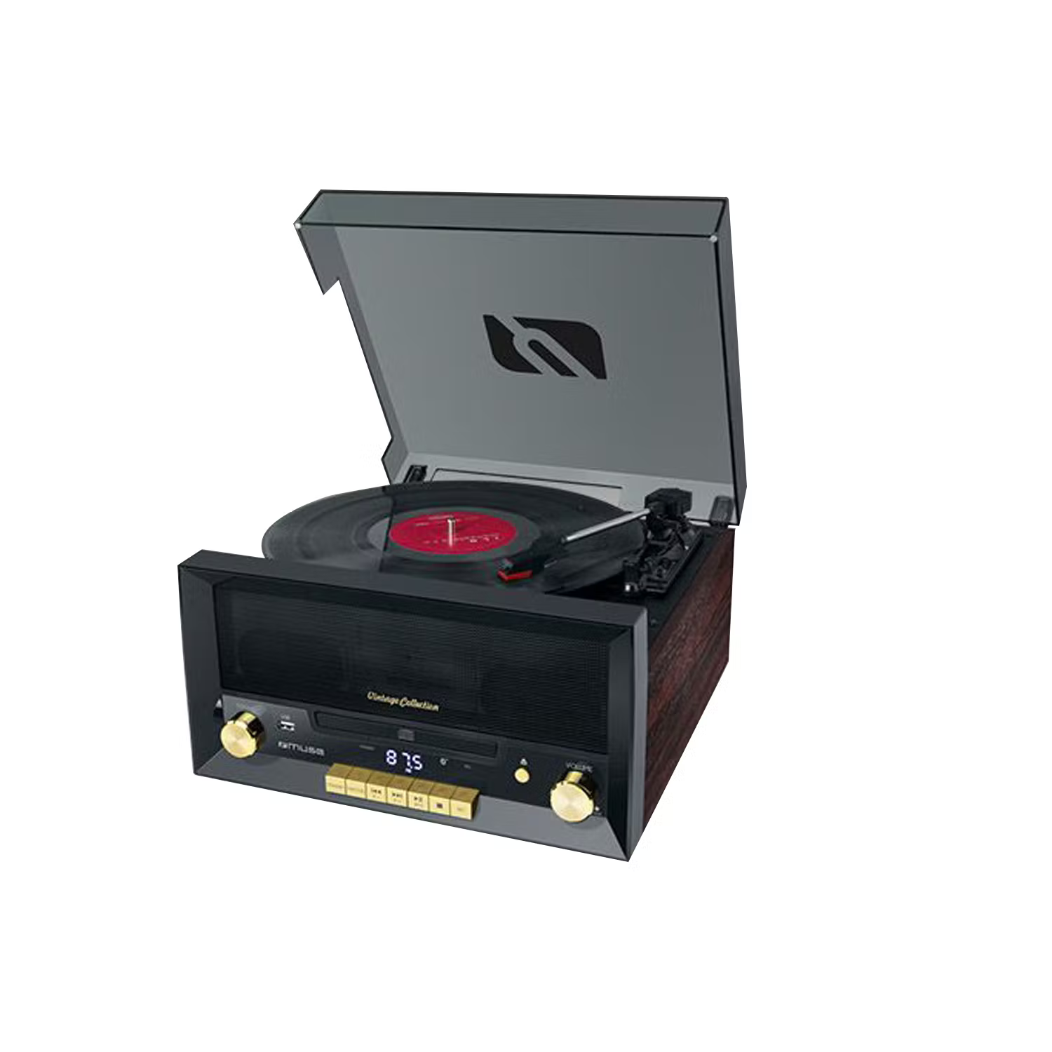 Muse MT-112W Turntable Lemezlejátszó - Barna (MT-112W)