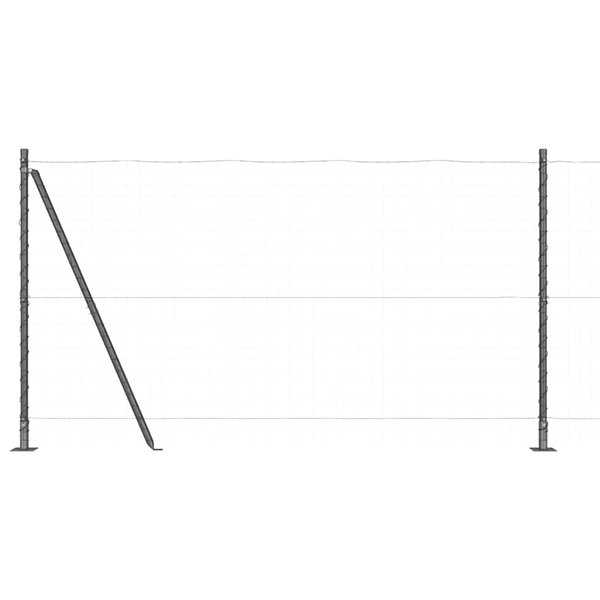 Pereți de gard cu plăci de bază 26 buc Ø32mm 78,5cm Oțel galvanizat