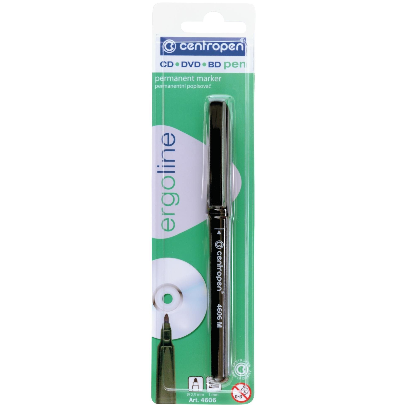 CENTROPEN CD / DVD / BD 4606 - fekete (8595013632178)