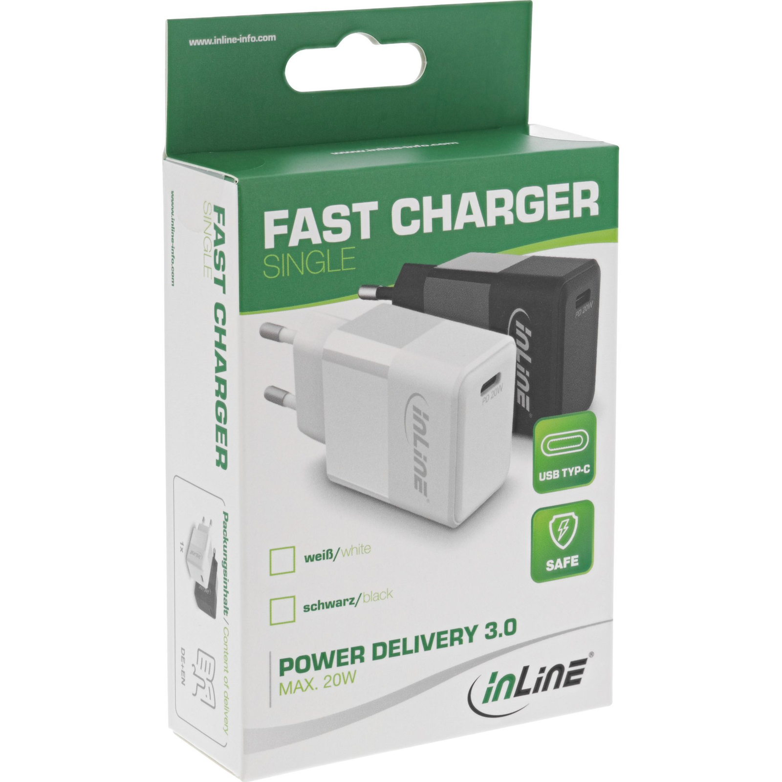 InLine 31500B mobiltelefon töltő Fekete (31500B)