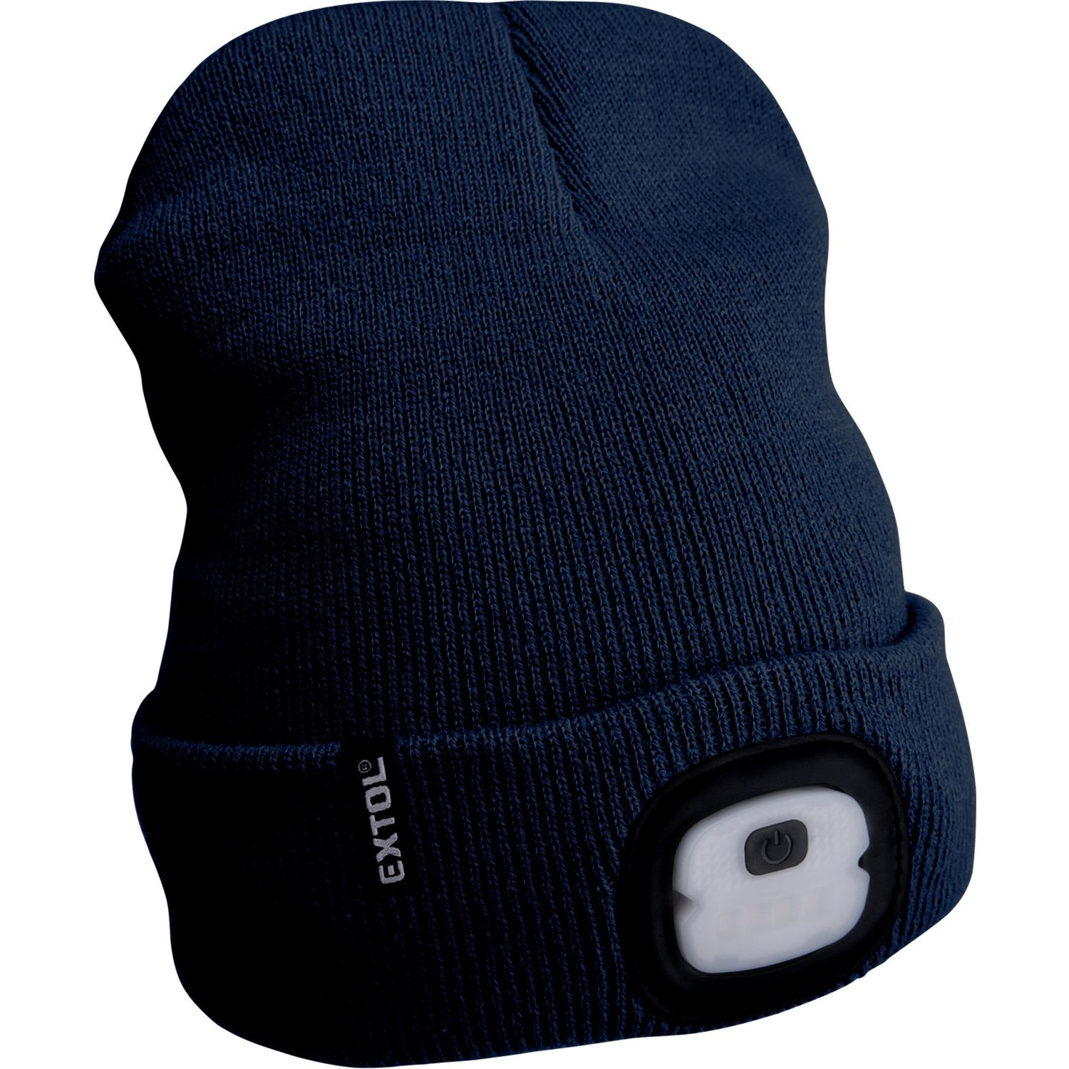 EXTOL LIGHT Sapka fejlámpával, 4 × 25 lm, sötétkék, UNI (43456)