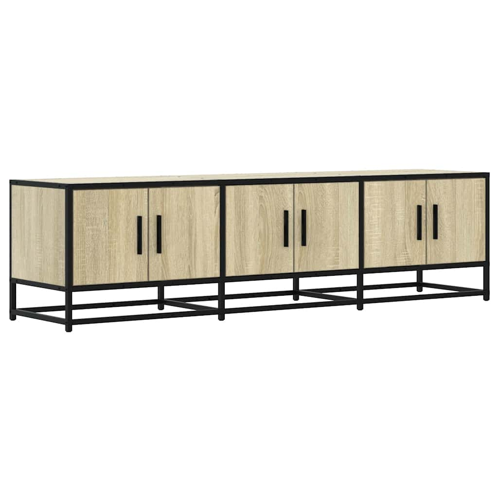 sonoma tölgy színű szerelt fa és fém TV-szekrény 150x35x41 cm (848860)
