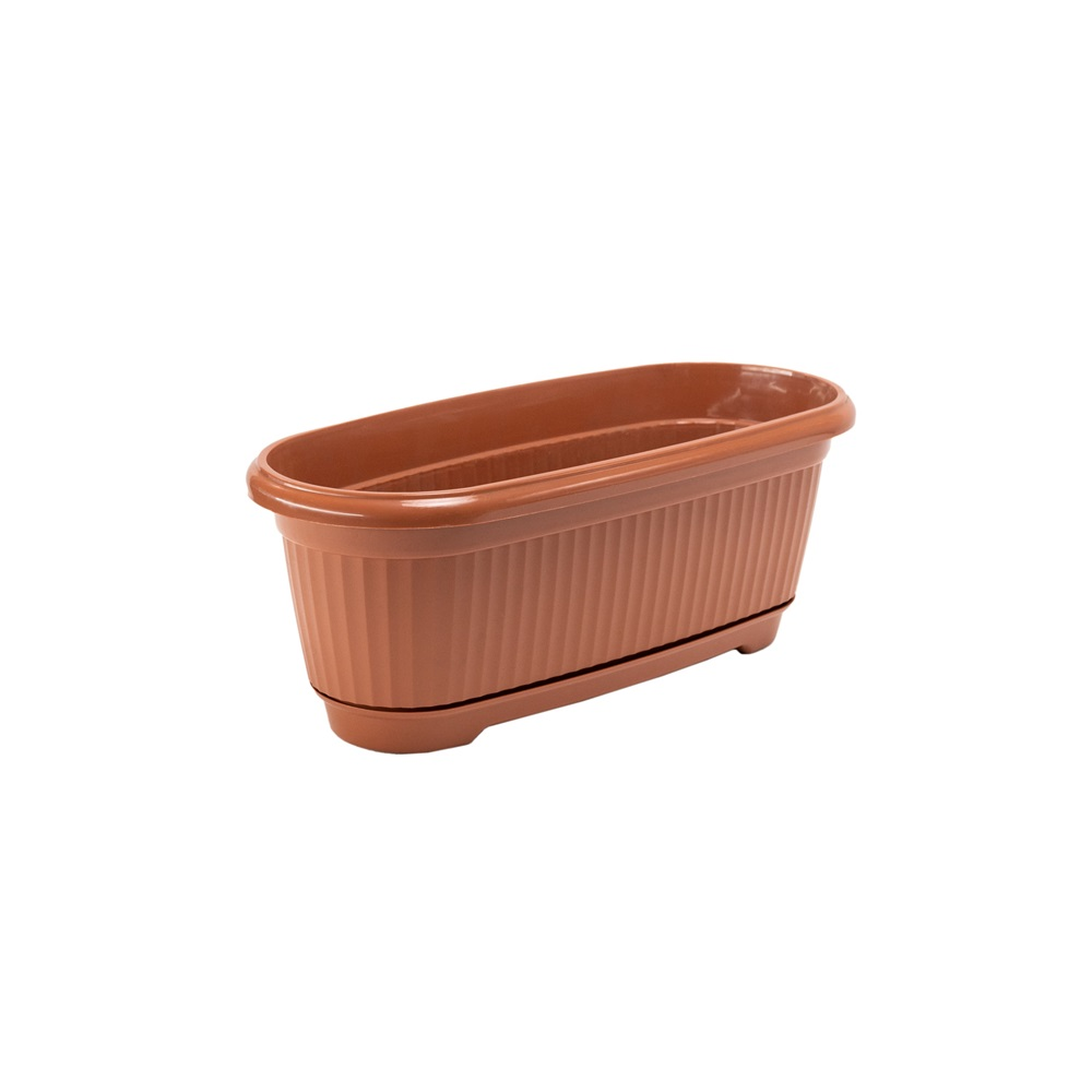 Flair Flora 45cm virágláda alátéttel - Terrakotta (60454)