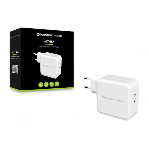Conceptronic ALTHEA08W oplader til mobil enhed Universel Hvid Vekselstrøm Indendørs