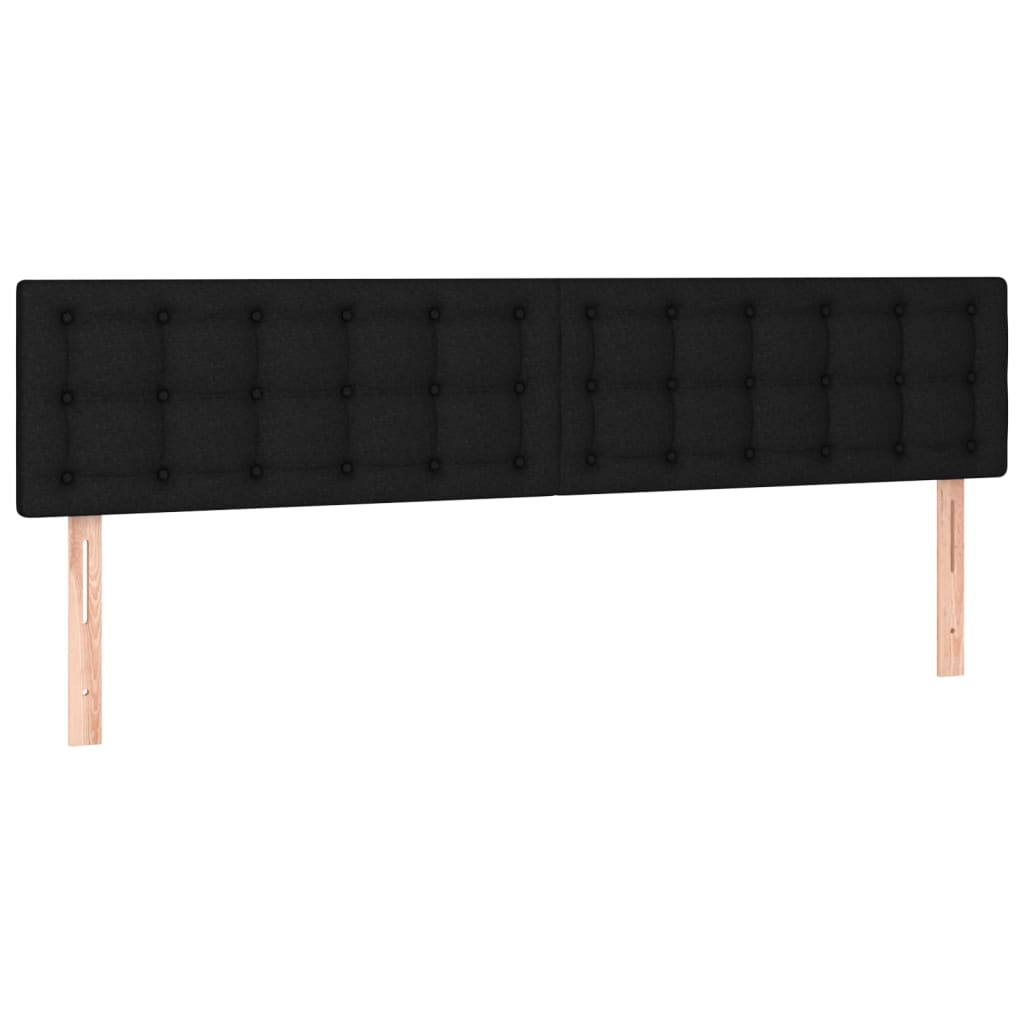 2 db fekete szövet fejtámla 90x5x78/88 cm (346498)
