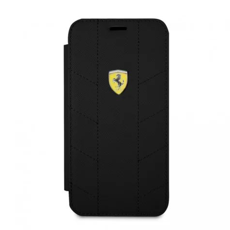 Funda Iphone X / Xs De Piel Auténtica Billetera Ferrari - Negra