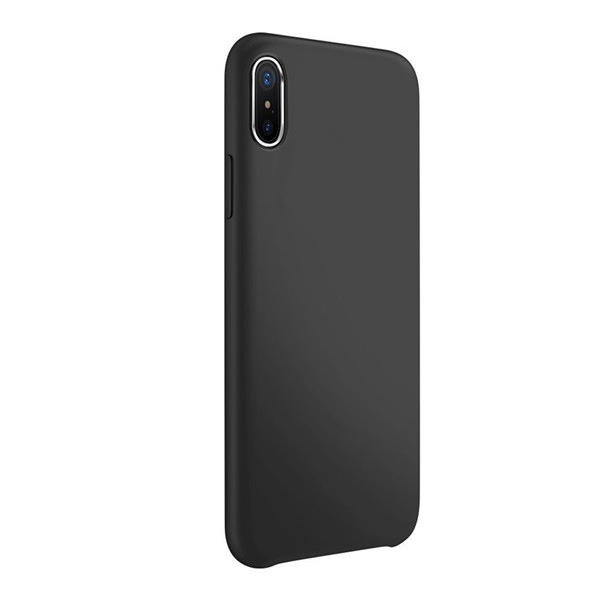 JOYROOM LYBER műanyag telefonvédő (gumírozott, mikroszálas belső) FEKETE [Apple iPhone XS Max 6.5] (JR-BP503)