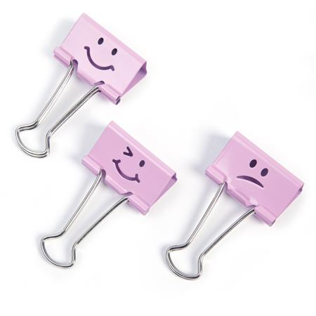 Rapesco Emoji 19 mm Bindercsipesz - Rózsaszín (20 db / csomag) (1349)