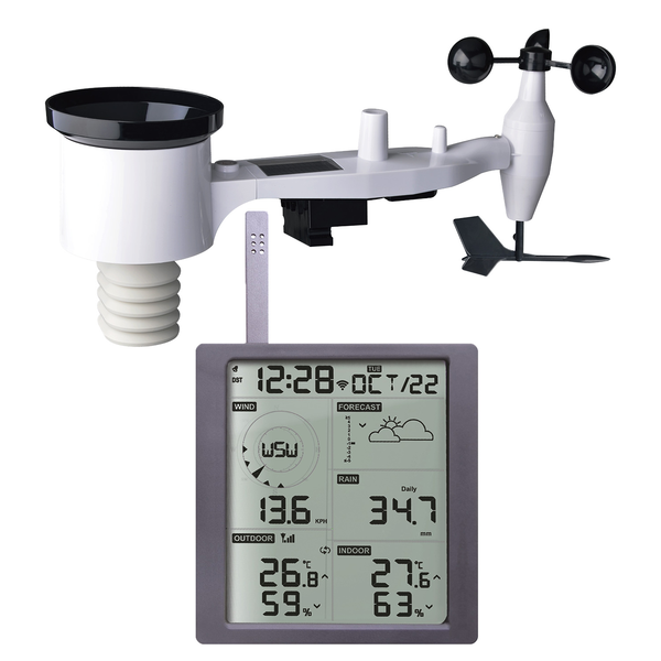 Funciones: Reloj, Calendario, Despertador, Termómetro, Barómetro, Higrómetro, Anemómetro/sensor De Viento, Pluviómetro, Medición