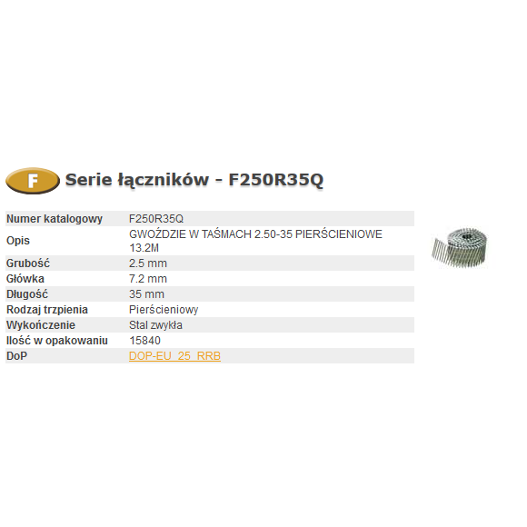 BOSTITCH NAILS F 25-35 13.2M