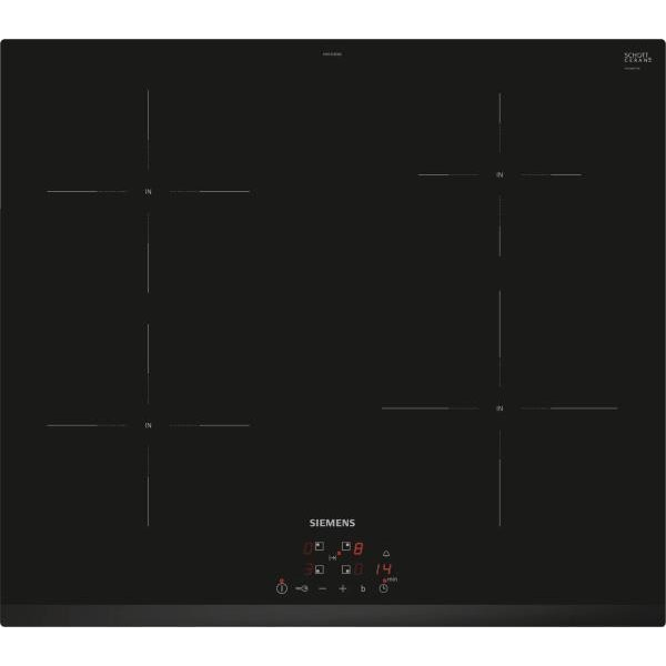 Siemens iQ100 EH631BEB6E főzőlap Fekete Beépített 60 cm Zónás indukciós főzőlap 4 zóna (EH631BEB6E)
