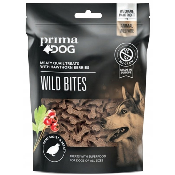 PrimaDog Kutya Jutalomfalat Fürj Galagonya 150 g