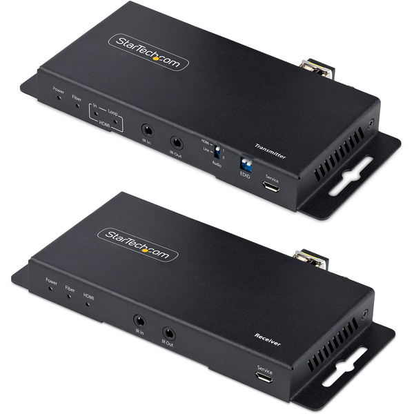 StarTech.com ST121HD20FXA2 AV forlænger AV sender & modtager Sort
