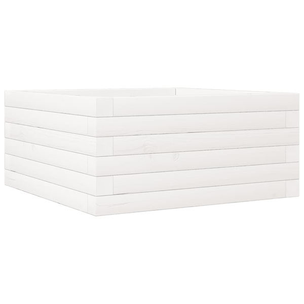 fehér tömör fenyő virágláda 50x50x23 cm