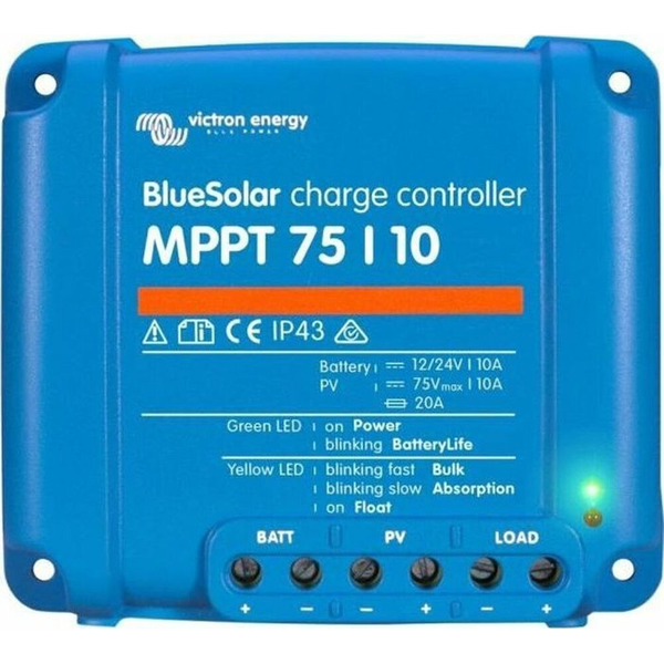 Controlador De Carga Solar Mppt Victron Energy - 75/10 Para Sistemas De 12/24v (10a)