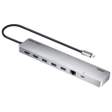 ATEN UH3240 интерфейсен хъб UBS тип C Сребърен