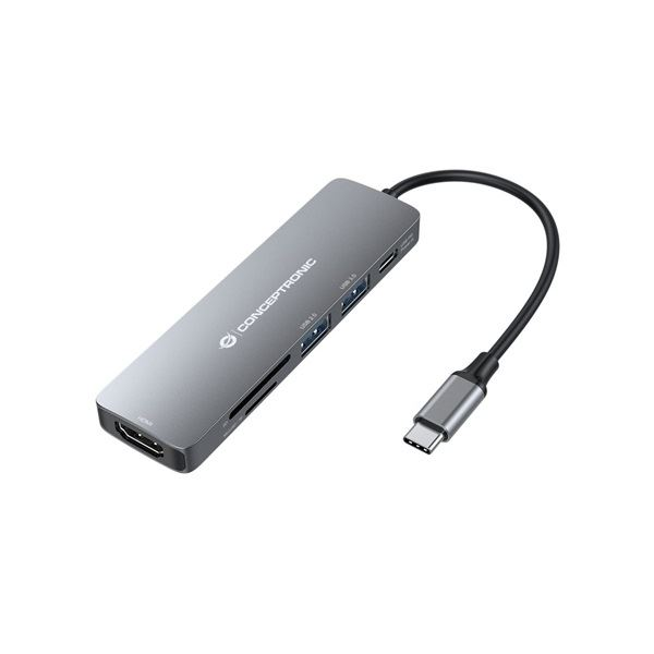 Conceptronic DONN11G dockingstation Ledningsført USB 3.2 Gen 1 (3.1 Gen 1) Type-C Grå