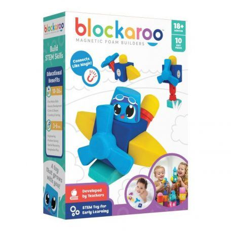Blockaroo 10 darabos Magnetic Foam Blocks Small Plane építőjáték (5425002309022) (5425002309022)