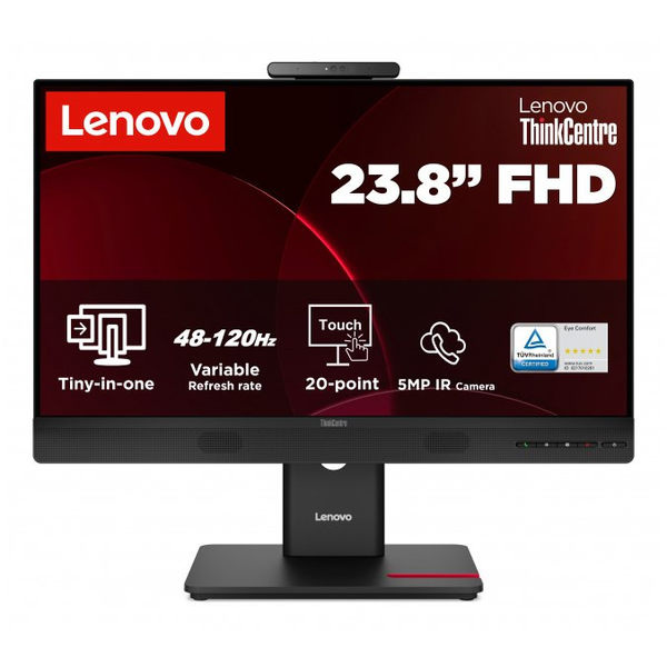 Lenovo ThinkCentre TIO24 Gen6 computer monitor 60,5 cm (23.8") 1920 x 1080 Pixels Full HD LED Touchscreen Zwart