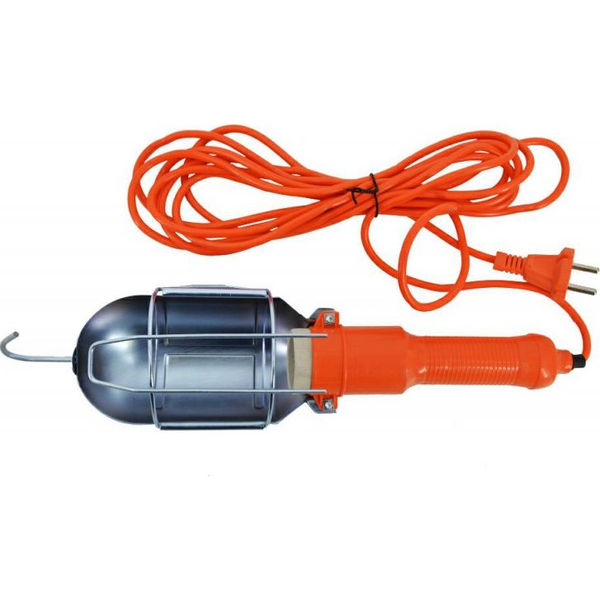  AWTools lampa warsztatowa pomarańczowa 220V 10m guma (AW17711)