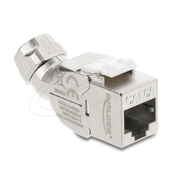 Keystone modul RJ45 samice pro LSA Cat.6A bez nářadí 45° Delock 90798
