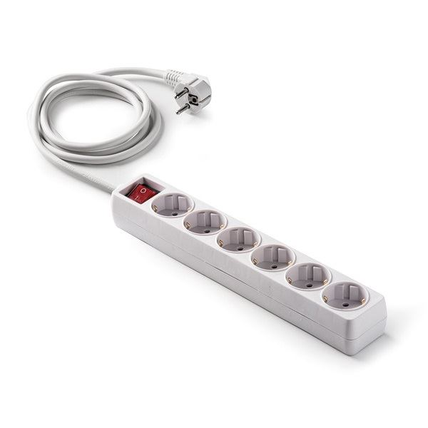 Famatel vez.+kapcsoló 16A-250V 3m 6-es hosszabbító (9/806) (9/806)