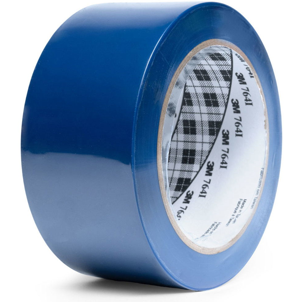 3M™ Universal Marking PVC Adhesive Tape 764i, 50 mm × 33 m, blue (939176)