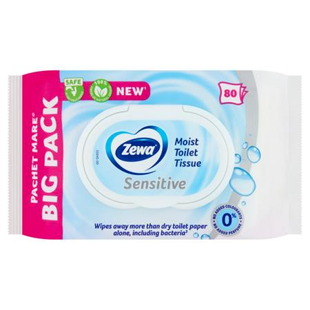 Vlhčený papier bez vône Zewa 80 ks