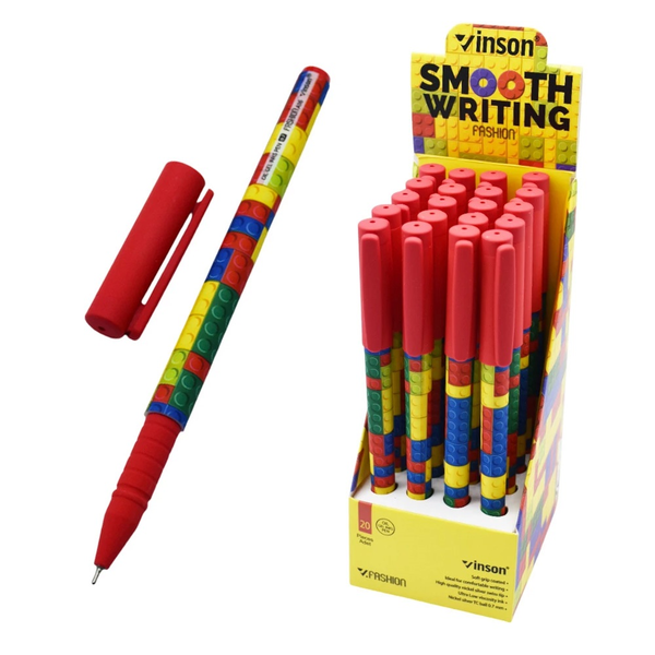 Vinson Golyóstoll kupakos, 0,7mm   vegyes test displ 20 db/display (A16)