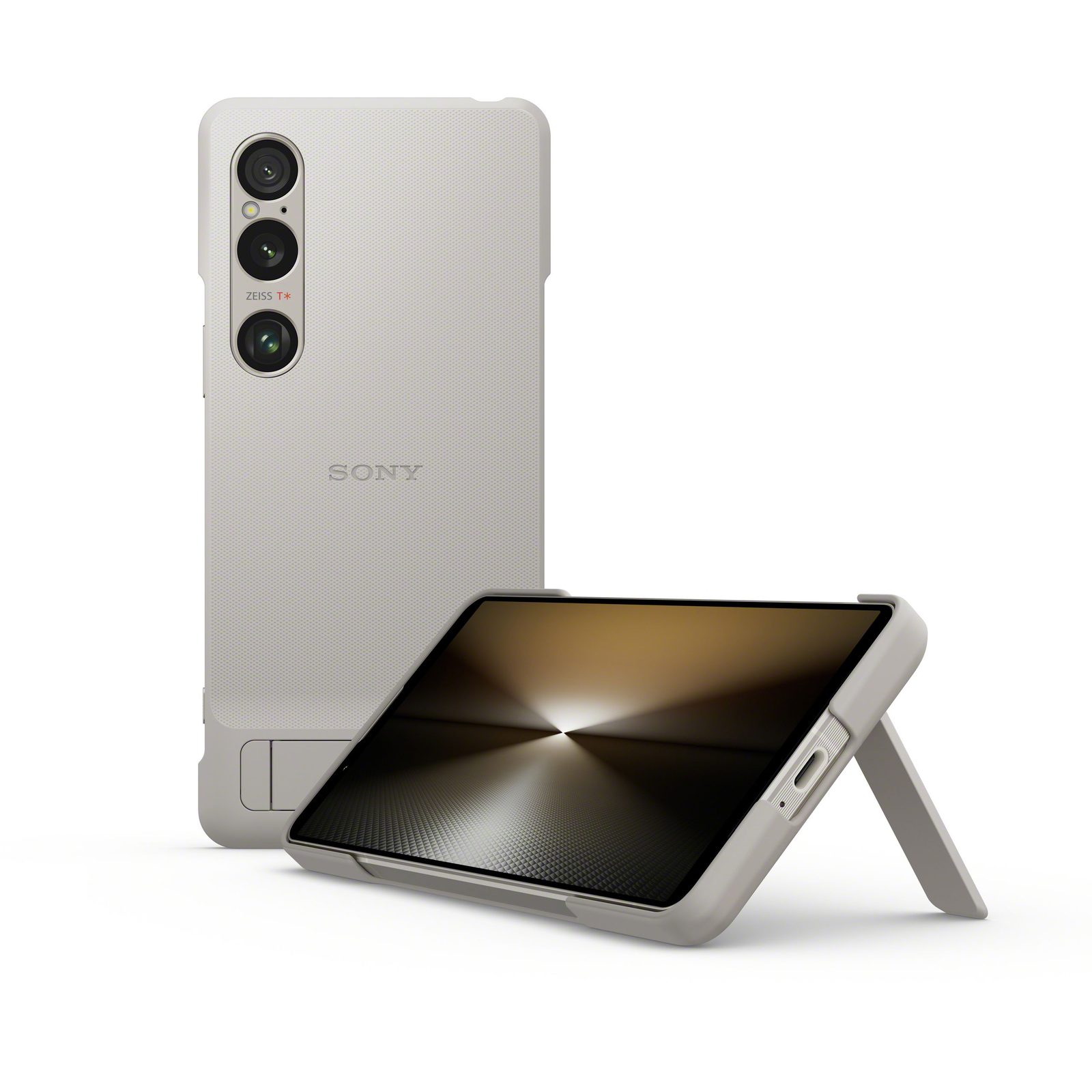 Sony Xperia 1 VI szürke tok állvánnyal (XQZCBECH.SYX)